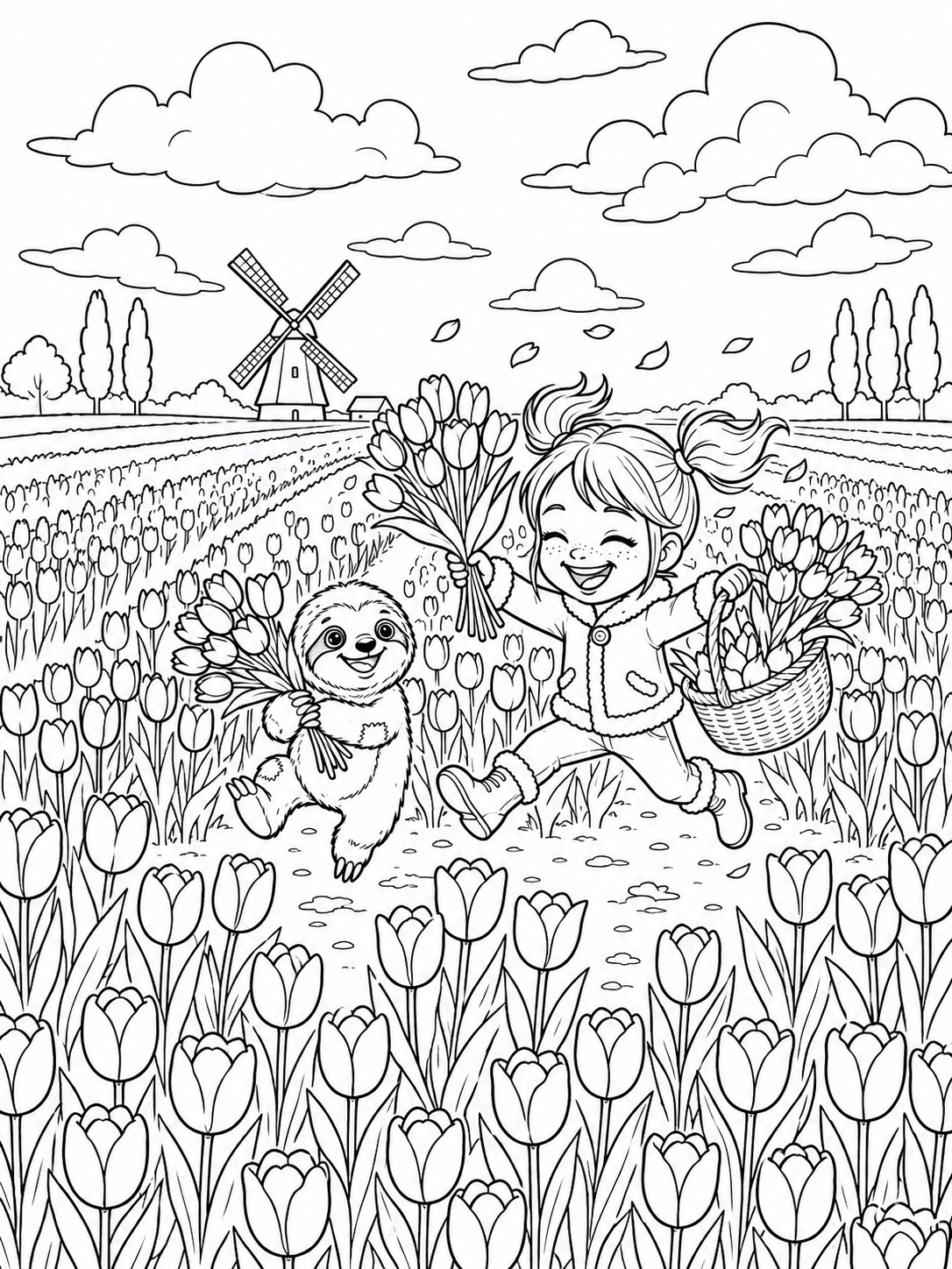 Georgia & Souci In The Tulips