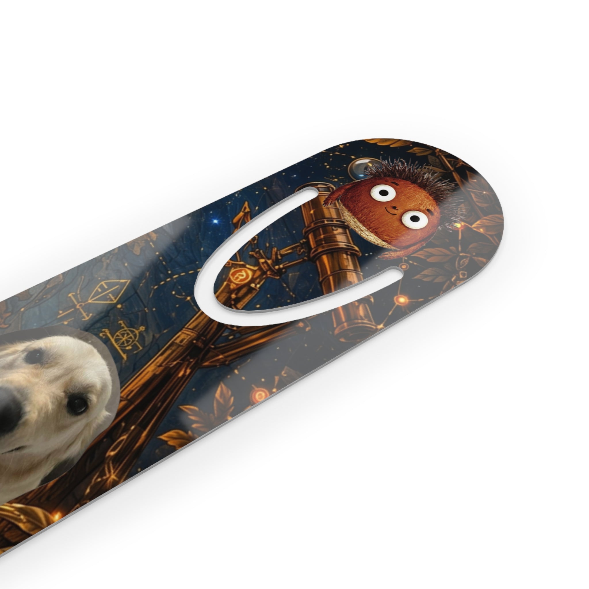 Decorative bookamrk with a dog's face storylands